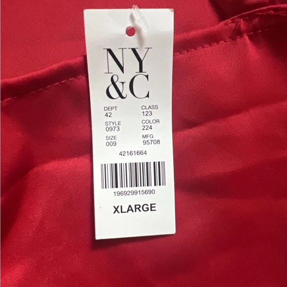 New York & Company Womens XL Red Lace Sleeveless Corset Top NWT EXTRA LARGE - Picture 8 of 9